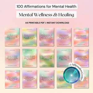 100 Mental Wellness Cards -Coping Skills Cards -DBT, ACT Acceptance Flashcards -Anxiety Coping Grounding Techniques Cards -Self-Help Journal image 1