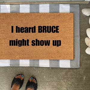 Bruce Springsteen Doormat - I Heard Bruce Might Show Up