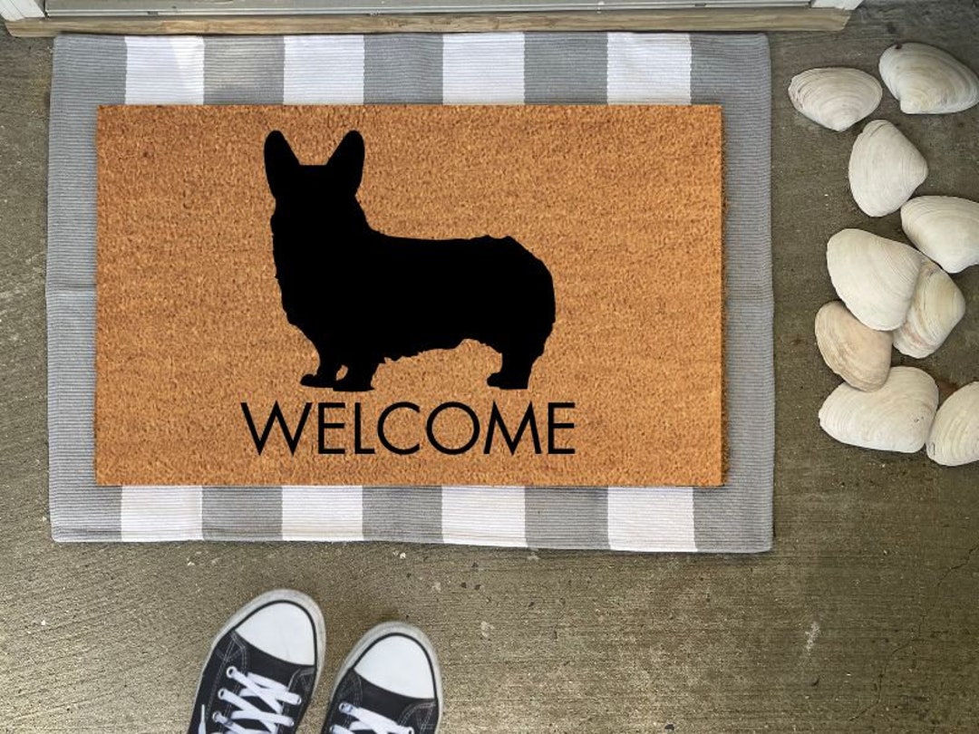 Doormat Hand Painted Dog Doormat Etsy
