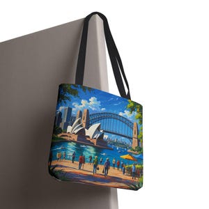 Sydney Iconic Landscape Tote Bag, Travel Bag, Beach Tote, Gift for Travelers, Eco-Friendly Shopping Bag, Outdoor Adventure Carry Bag