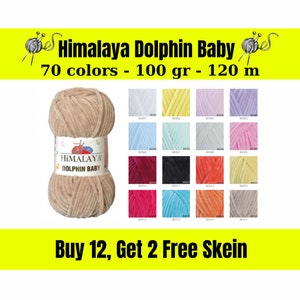 Himalaya Dolphin Baby, Himalaya Yarn, Baby Yarn,baby Blanket Yarn,velvet  Yarn, Knitting Yarn,dolphin Baby Yarn,amigurumi Yarn, Antibacterial 