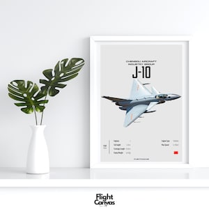 J-10 - Aviation Wall Deco Aviation Line Art For A Pilot Fighter Jets Digital helicopters and drones Digital Aviation Prints