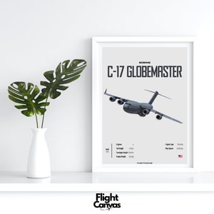 C-17 Globemaster Boeing  - Aviation Wall Deco Aviation Line Art For A Pilot Fighter Jets Digital heli drones Digital Aviation Prints