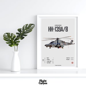 HH-139 A/B- Aviation Wall Deco Aviation Line Art For A Pilot Fighter Jets Digital helicopter and drones Digital Aviation Prints