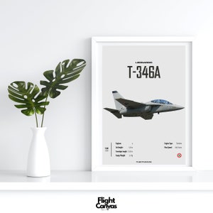 T-346A - Aviation Wall Deco Aviation Line Art For A Pilot Fighter Jets Digital helicopter and drones Digital Aviation Prints