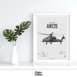 AW129 - Aviation Wall Deco Aviation Line Art For A Pilot Fighter Jets Digital helicopter and drones Digital Aviation Prints