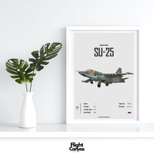SU-25 - Aviation Wall Deco Aviation Line Art For A Pilot Fighter Jets Digital helicopter and drones Digital Aviation Prints
