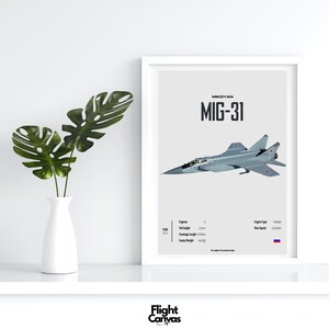 MiG 31 - Aviation Wall Deco Aviation Line Art For A Pilot Fighter Jets Digital helicopter and drones Digital Aviation Prints