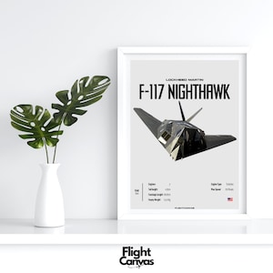 F-117 Nighthawk Lockheed Martin - Aviation Wall Deco Aviation Line Art For A Pilot Fighter Jets heli drones Digital Aviation Prints