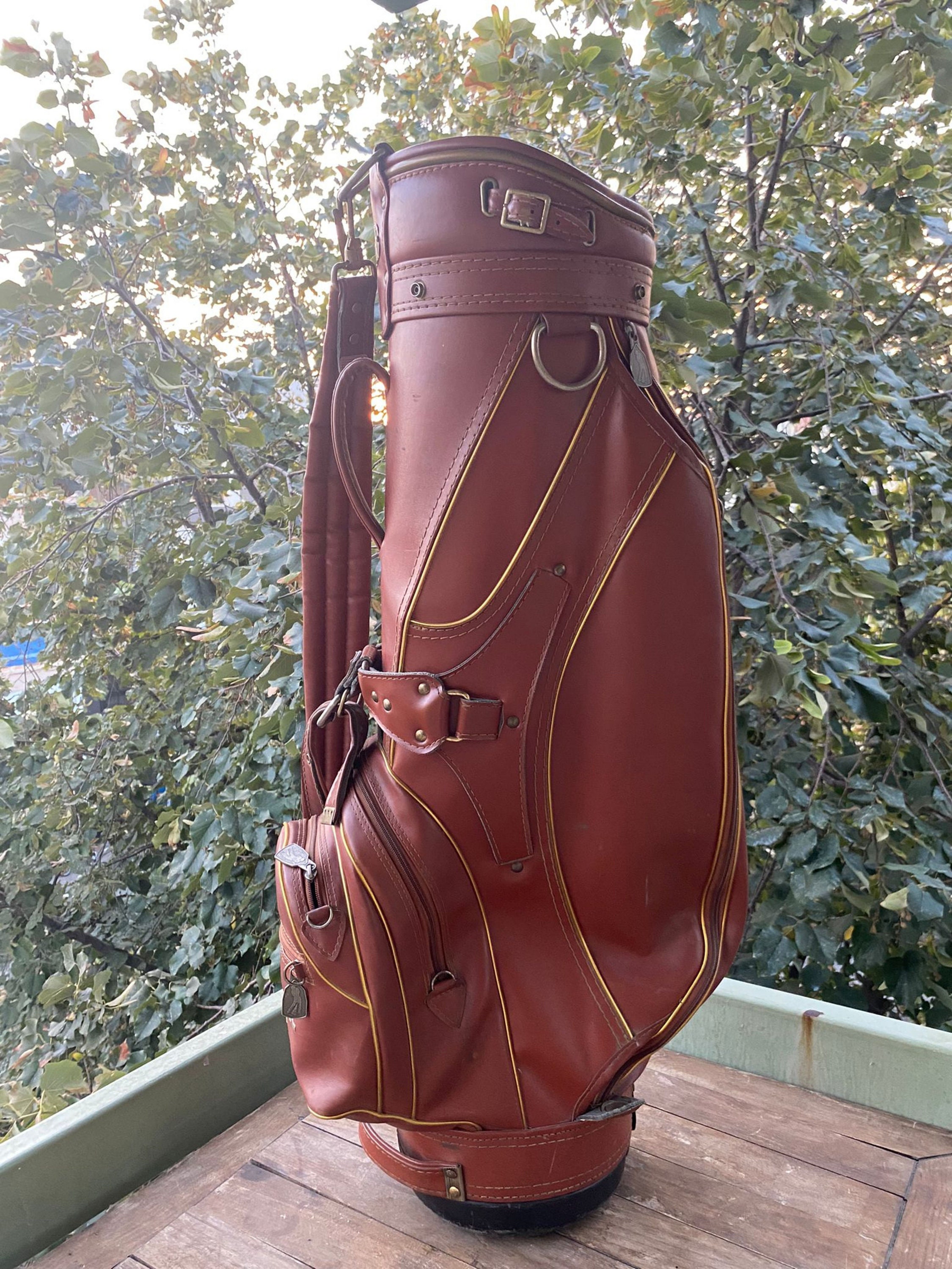 Best Vintage Leather Golf Bag And Clubs for sale in Huntersville, North  Carolina for 2023