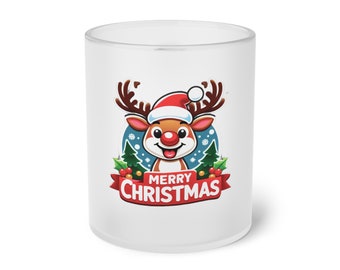 Milchglas-Tasse im festlichen Merry Christmas-Design mit Rudolf dem Rentier Auflage 3