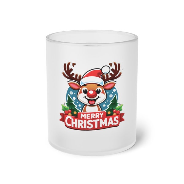 Milchglas-Tasse im festlichen Merry Christmas-Design mit Rudolf dem Rentier Auflage 3