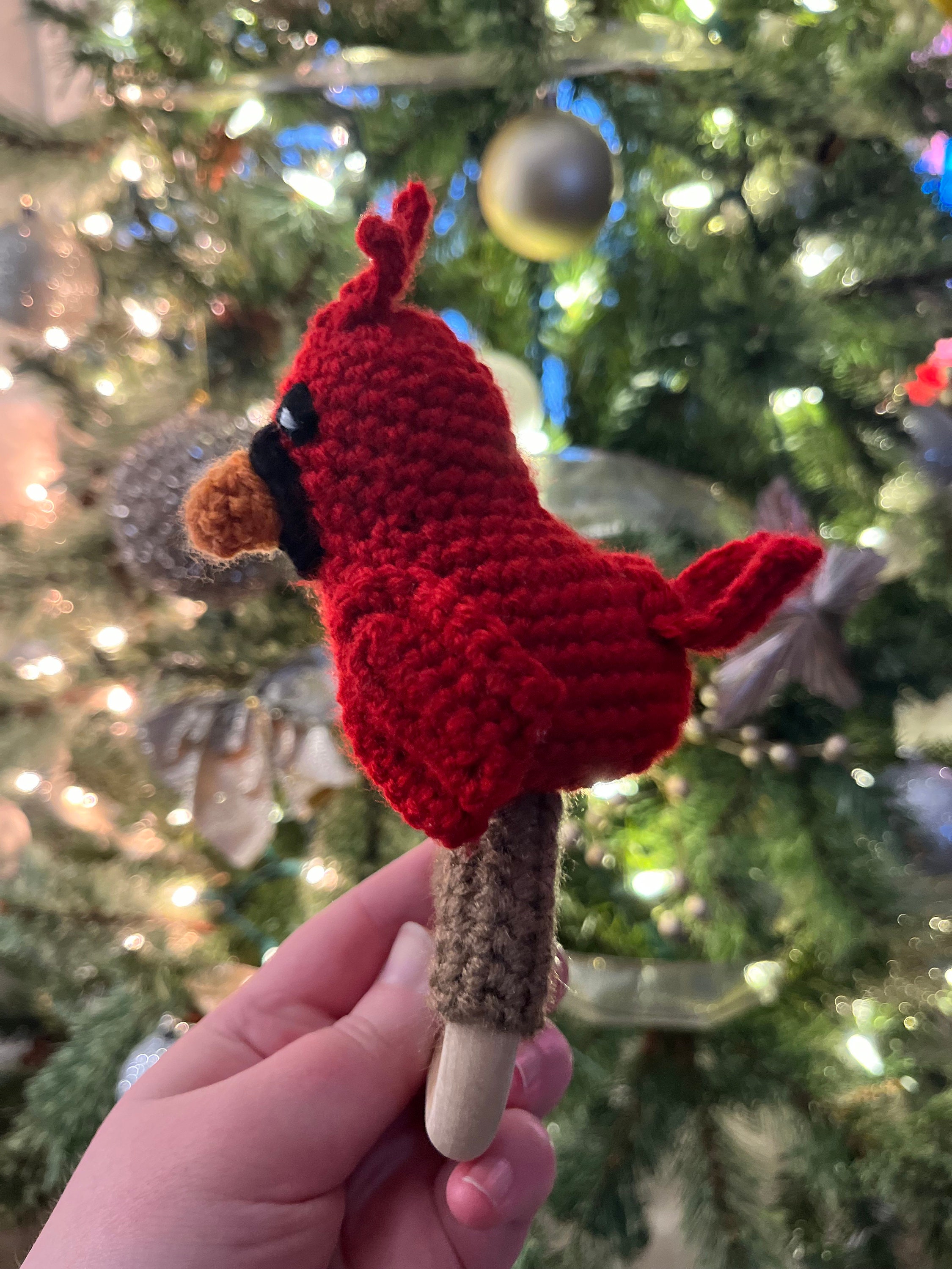 Cardinal Rattle Crochet Cardinal Teether/rattle - Etsy