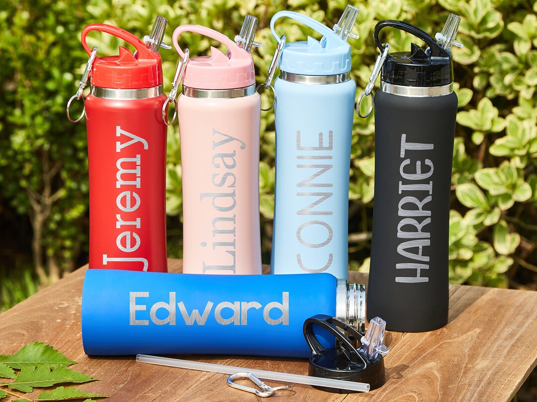 Personalized Sport Water Bottle Custom Name Bottle Mens Water Etsy