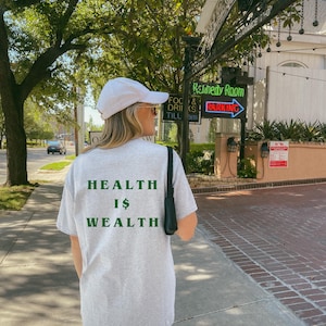 Health is Wealth T-Shirt  - White/Kelly main image 0