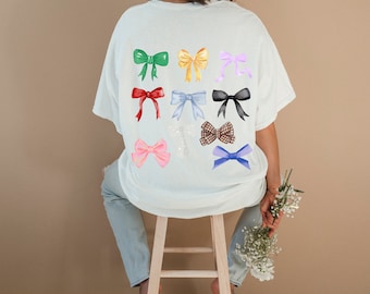 Albums as Bows T-Shirt, TS Valentine's Gift, Cute Bow T-Shirt, Girly Fashion, TS T-Shirt, Girly Bow Shirt, Swiftie Bows, Cute Bows