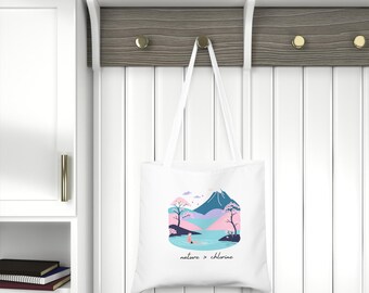 Torba Nature Over Chlorine Wild Swimming Tote, prezent dla dzikiego pływaka, torba bawełniana z nadrukiem w kolorze wody, terapia zimną wodą, otwarte wody