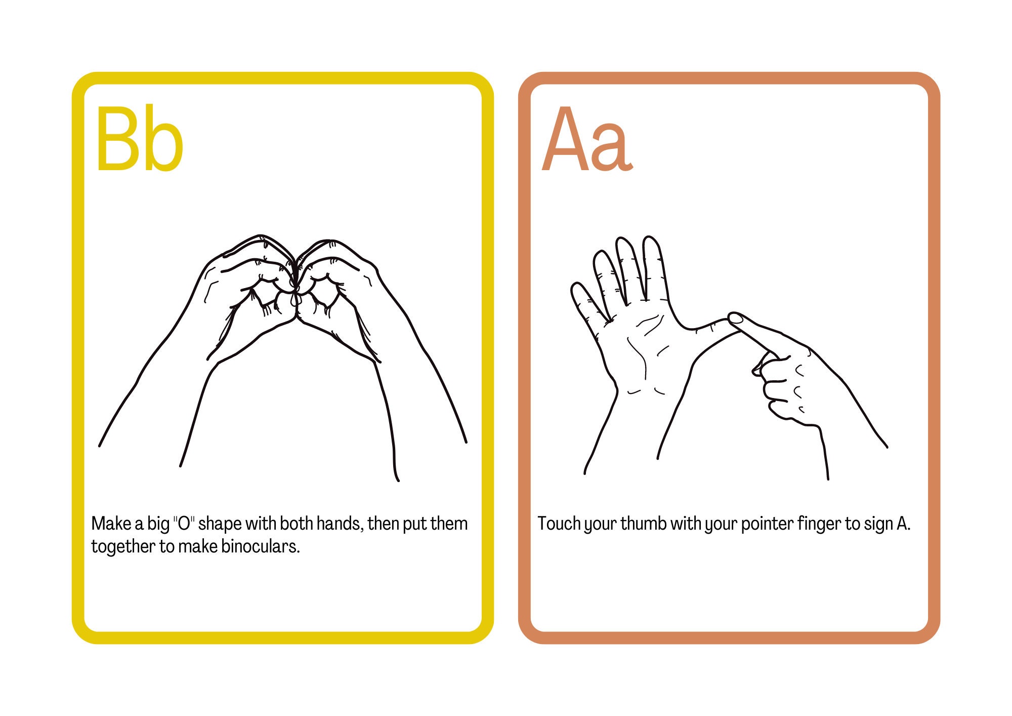 BSL Alphabet Flashcards Printable, Learn British Sign Language Alphabet ...