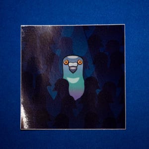 Dark Blue Pigeon Sticker
