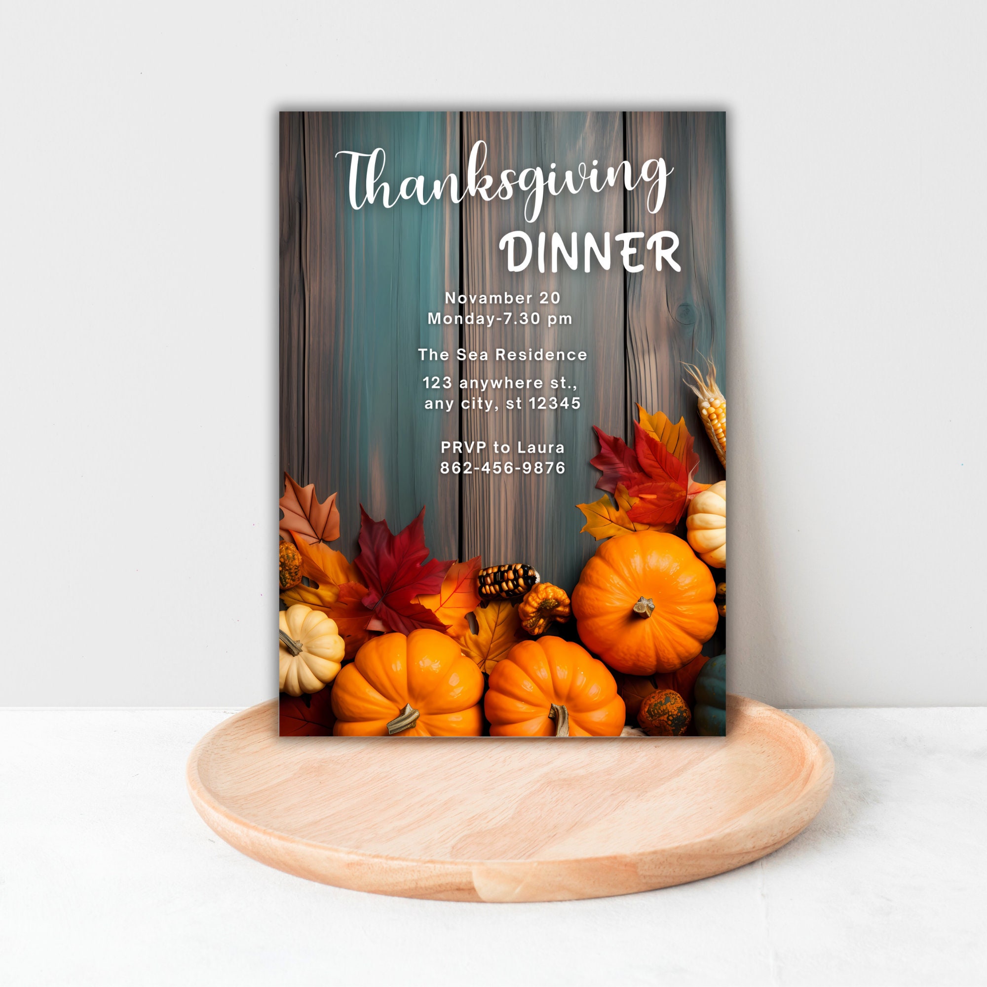 Editable Thanksgiving Dinner Invitation - Il Fullxfull.5366091238 O93u