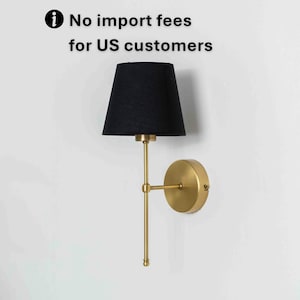 Elegant Brass Wall Lamp, Plug-In Wall Sconce, Vanity Wall Lighting, Modern Wall Light Fixture, Minimalist Wall Sconce, Bedside Wall Lamp