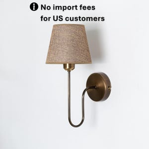 Aged Brass Wall Sconce, Wall Lighting, Plug in Wall Sconce, Wall Sconce Light, Vintage Wall Lamp,Bedside Wall Light,Aged Brass Wall Lighting