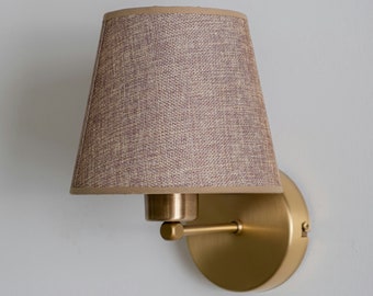 Minimalist Wall Sconce, Brass Wall Light, Bedside Wall Lamp, Modern Wall Sconces, Wall Night Light, Plug In Sconce Lighting