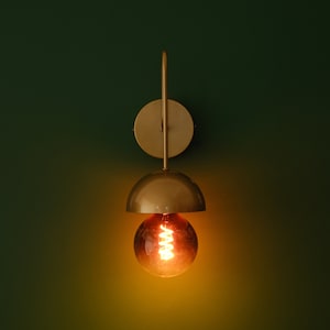 Modern Wall Sconce Light , Aged Brass Wall Sconce , Brass Sconce Light , Edison Wall Light , Mid Century Sconce , Wall Mounted Sconce