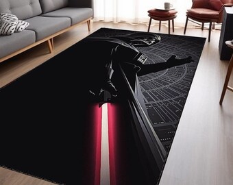 Star Wars Darth Vader Rug, Star Wars Rug, Custom Decor Rug, Movie Pattern Rug, Star Wars Carpet,Game Room Area Rug,