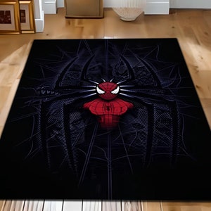 Alfombra de Spiderman, Alfombra de Spiderman para dormitorio, Alfombra de Spiderman, Alfombra de Los Vengadores, Alfombra de dibujos animados, Alfombra para habitación de niño, Alfombras para niños, Alfombra de regalo para él