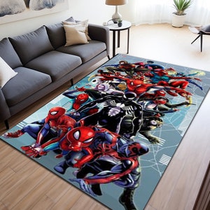 Amazing spiderman-tapijt, spiderman-tapijt, stripkartonnen omslagtapijt, legende cartoontapijt, kinderkamertapijt, kinderkamerdecor, vloerkleed, wasbaar tapijt
