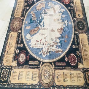 LOTR Rug, Map Decor Rug, Lord of the Rings Rug, Middle Earth Rug, Mordan Gandalf Rug, Rohan Rug, Middle Earth Design Rug, image 13