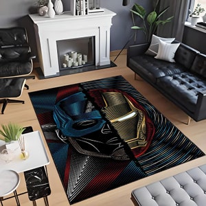 Avenger Rug,super Hero Rug, Floor Rug, Iron Man Rug, Captain America ...