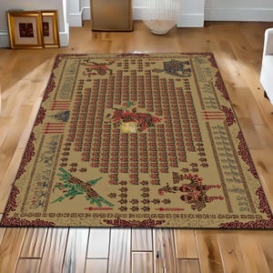 Zelda Rug, Arcade Zelda Art Rug, Legend of Zelda Inspired Rug, Hylian Ancient Symbol Rug, Gamer Room Decor Fantasy Video Game Rug Geek Rare