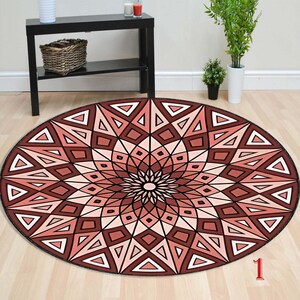 Geometric Design Rug, Flower Of Life Rug, Luck Rug,  Abundant Rugs, Round Decor Rug, Circle Rug, Doormat Rug, Bathmat Rug, Indoor Rug, Floor