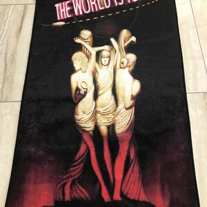Scarface Rug The World is Yours Rug Tony Montana Rug, Films Art Design, Movies Rug, Room Decor Rug, Gift For Him Her, Floor Rug, Custom Rug