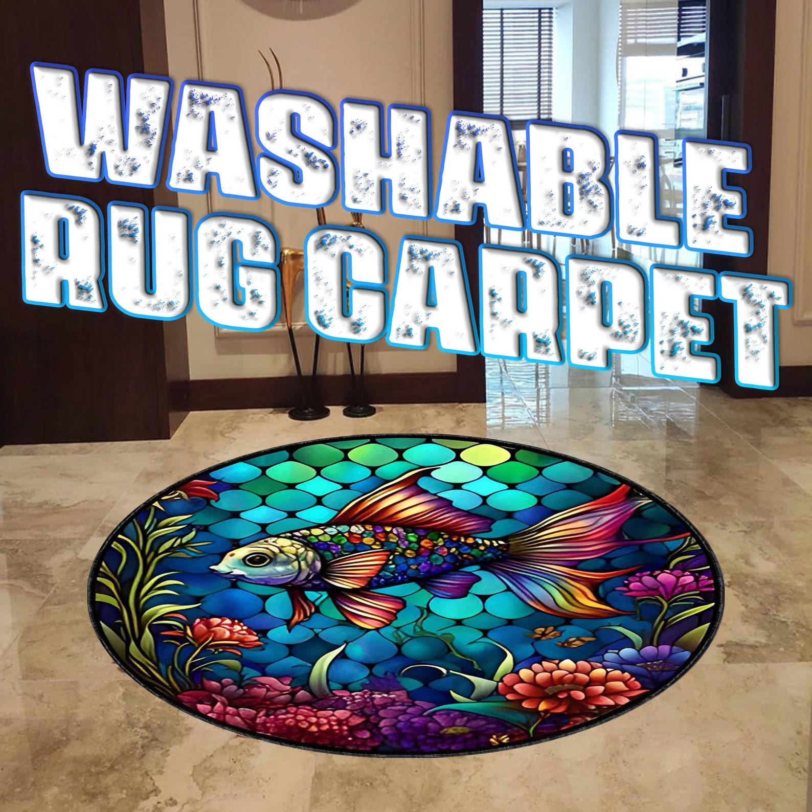 Finding Nemo Rug, Round Fish Rug, Finding Dori Rug, Circle Decor Rug ...