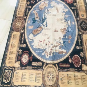 LOTR Rug, Map Decor Rug, Lord of the Rings Rug, Middle Earth Rug, Mordan Gandalf Rug, Rohan Rug, Middle Earth Design Rug, image 10