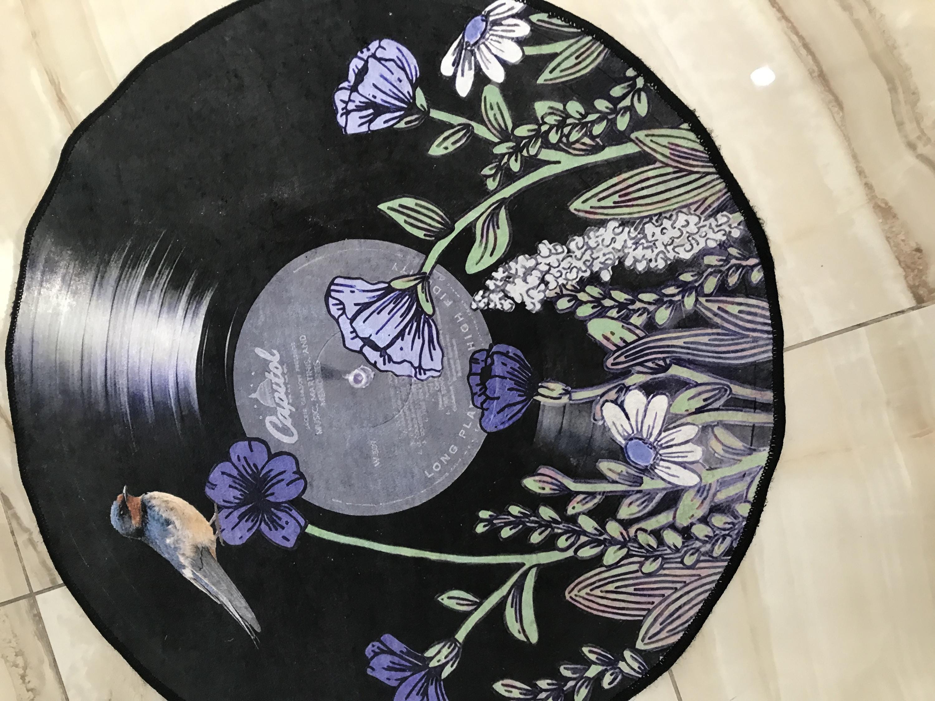 Record Rug, Record Round Rug, Classic Rug, Retro Record Rug ...