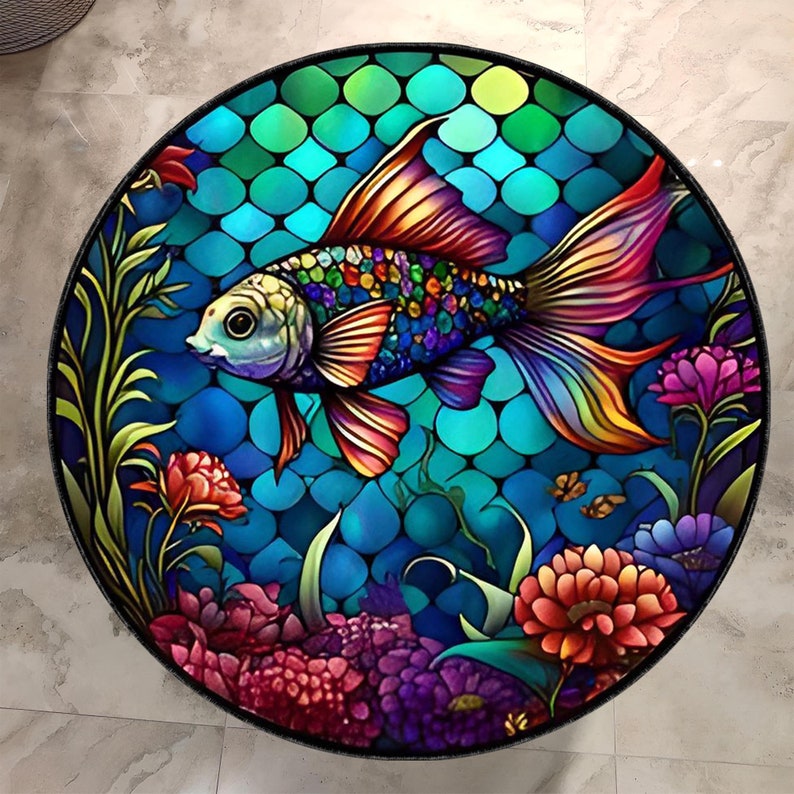 Finding Nemo Rug, Round Fish Rug, Finding Dori Rug, Circle Decor Rug ...