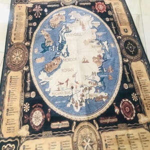 LOTR Rug, Map Decor Rug, Lord of the Rings Rug, Middle Earth Rug, Mordan Gandalf Rug, Rohan Rug, Middle Earth Design Rug, image 17