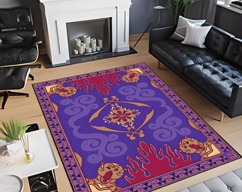 Aladdin Rug, Aladdin Magic Carpet, Magic Rug Aladdin, Tale Magic Rug, Aladdin Rug, For Living Room Rug, Fan Carpet, Area Rug,Non Slip Floor