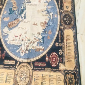LOTR Rug, Map Decor Rug, Lord of the Rings Rug, Middle Earth Rug, Mordan Gandalf Rug, Rohan Rug, Middle Earth Design Rug, image 18