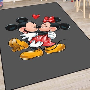 Mickey Mouse Gift Rug, Minnie Mouse Rug, Kids Room Rug, Kids Room Decor, Kids Room Area , Small Rug, Floor Rug, Cartoon Character Rug, Rare