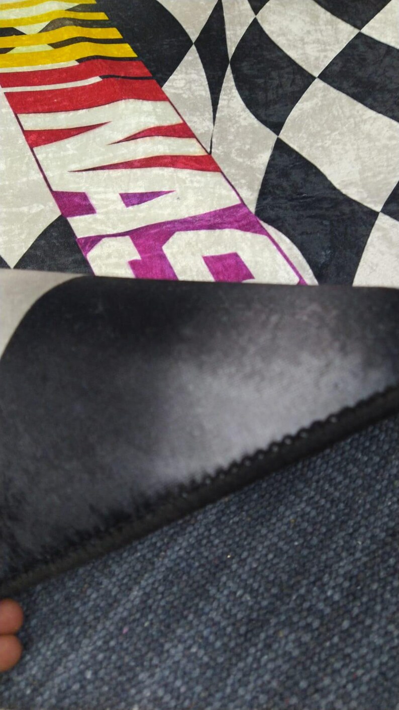 Nascar Rug Racetrack Checkered NASCAR Rug, Racing Themed Area Rug for Living Room or Kids ...