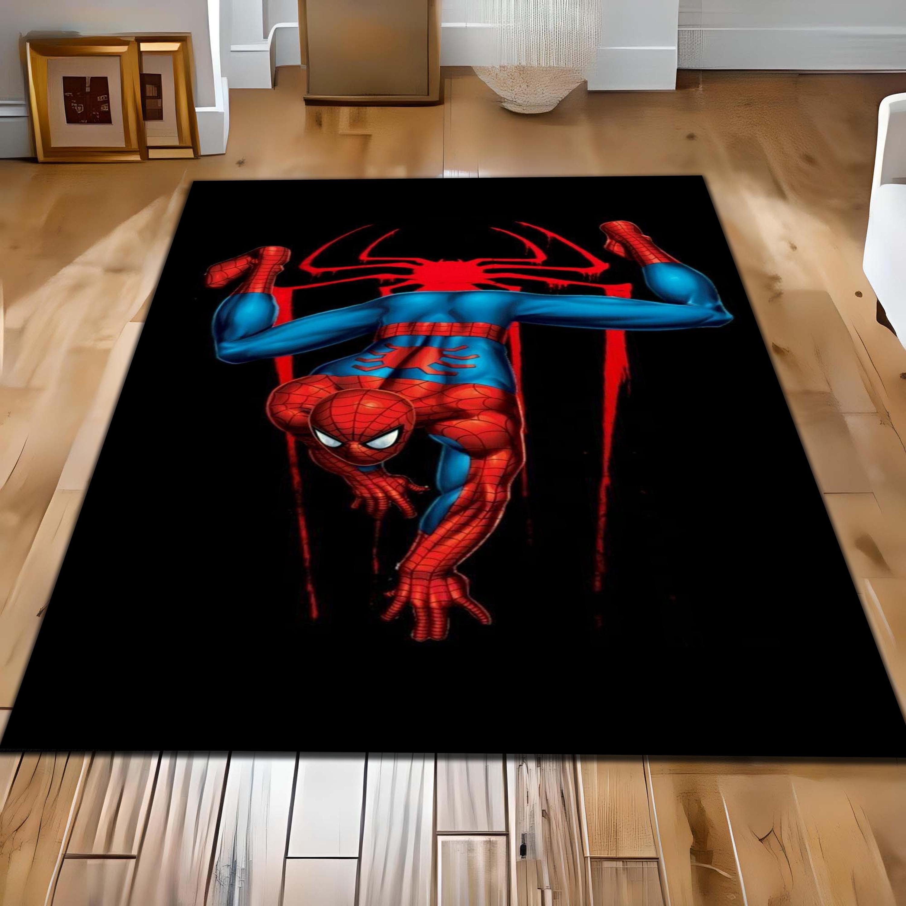 Spider Man Rug Mat, Spider Hero Area Rug Superhero Carpet Comic Style ...