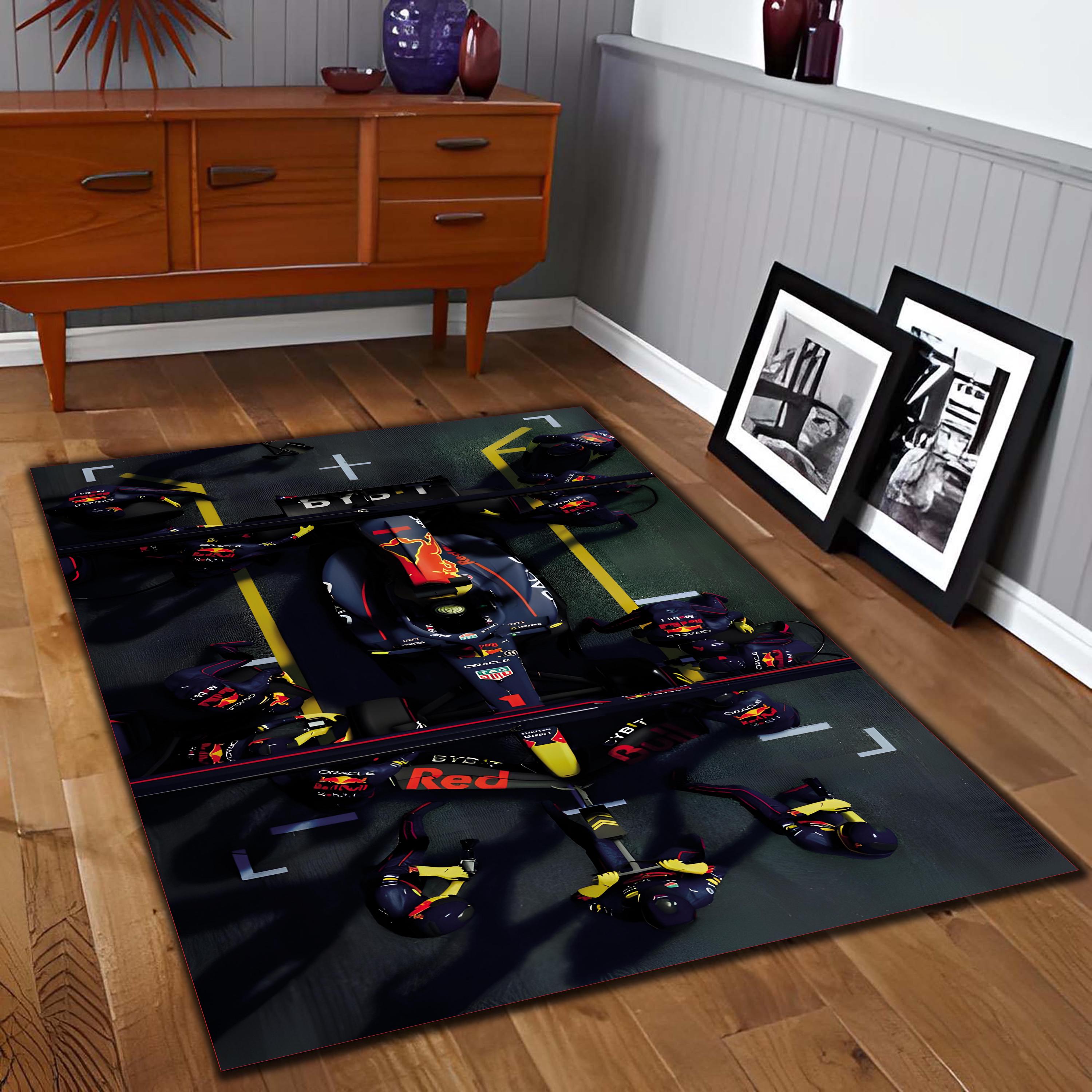 Ford Racing Rug Formula 1 Rug, Red Bull Pit Stop Racing Rug, Motorsport Fans Rug, Kids ...