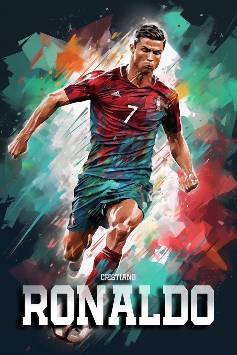Cristiano Ronaldo Soccer Area Rug, Portugal Football Star Carpet Sports ...