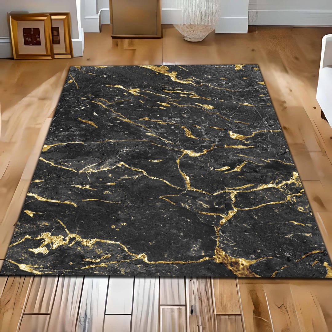 Marble Rug, Alcohol Ink Rugs, Front Door Rug, Gold Rug, Marble Rug ...