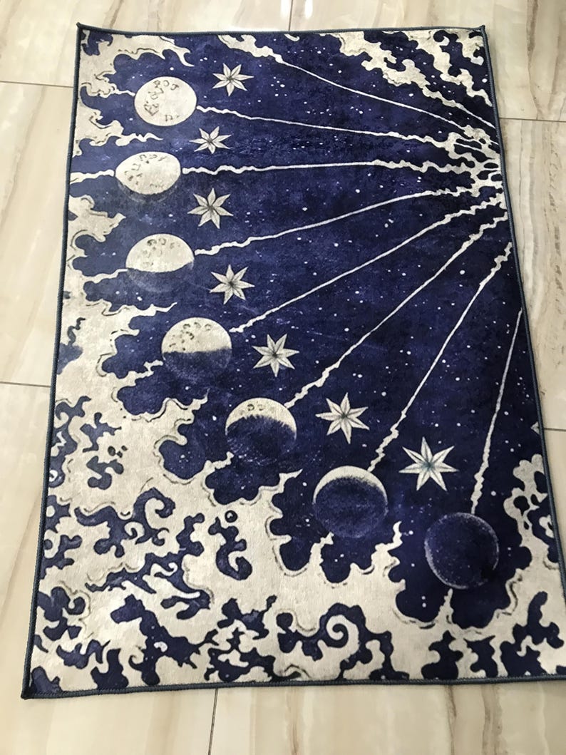 Beware Rug Moon Rug Moon Decor Rug, Moon Pattern Rug, Space Rug, Kids Room Rug, Themed Rug ...